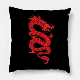 Red chinese dragon Pillow