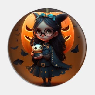 Adorable Trick-or-Treater Pin