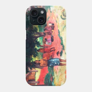 Whispered Words (1892) by Paul Gauguin Phone Case