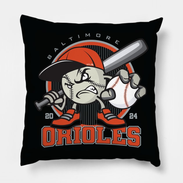 Baltimore Baseball - 2024 Season Pillow by Nagorniak