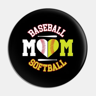 Softball Baseball Mom Ball Mom Pin
