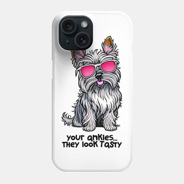 Yorkie Likes Your Ankles Phone Case by Jack Patterdale