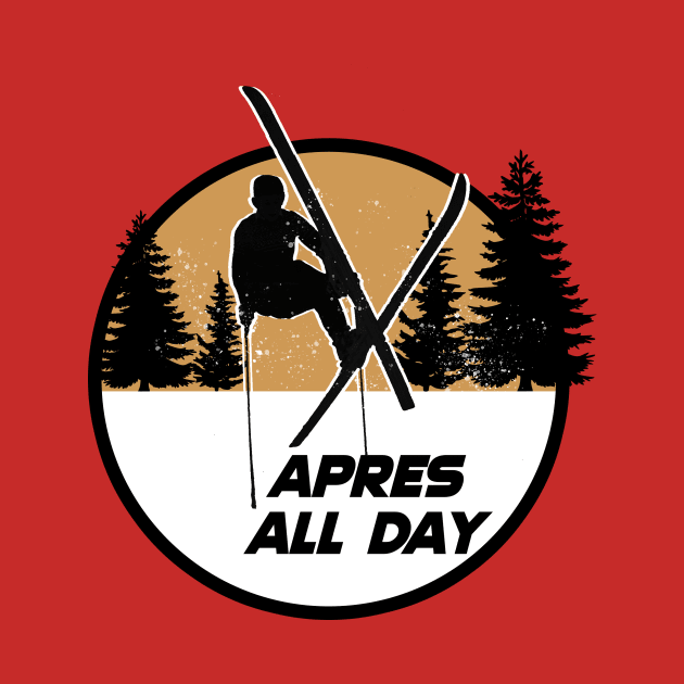 Apres all day skiing ski jump mountains 80's sports by Captain-Jackson