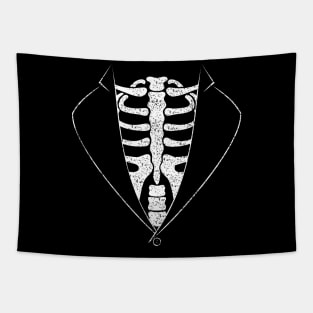 Skeleton Tuxedo Halloween Costume Tapestry