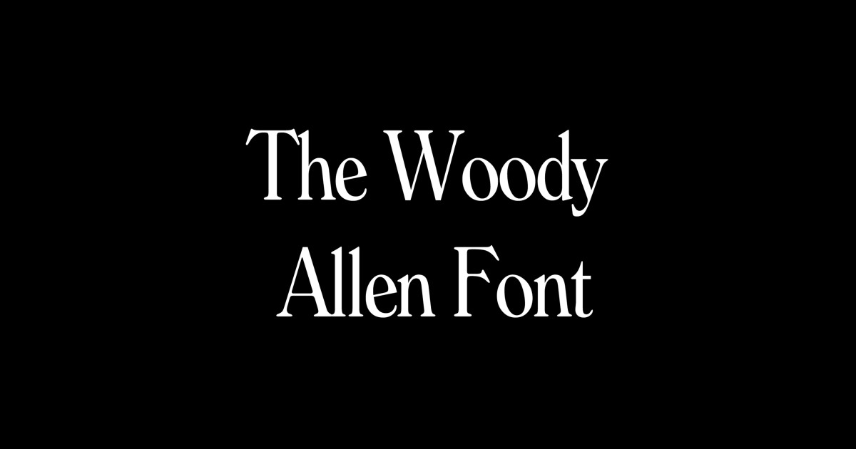 The Woody Allen Font Woody Allen Font Sticker TeePublic