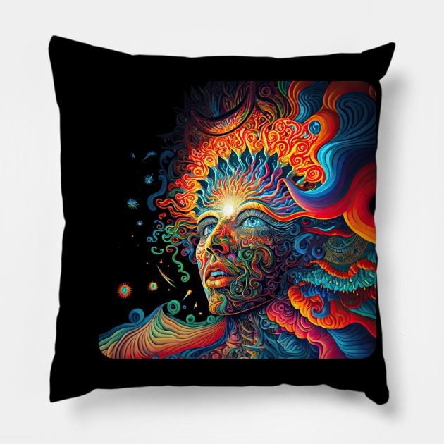 Enlightenment Pillow by AI-datamancer