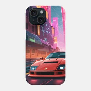 Italian F40 Classic Car Poster Phone Case