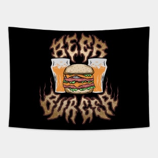 BEER BURGER Tapestry