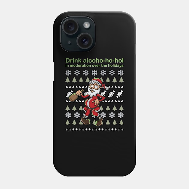 Drunk Santa Claus Funny Christmas Drinking Gift Phone Case by TellingTales