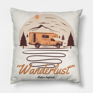 Wanderlust, nature inspired Pillow