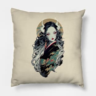 Japanese Demon Lady Pillow