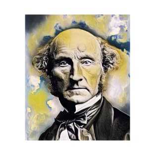 John Stuart Mill Yellow Portrait | John Stuart Mill Artwork 8 T-Shirt