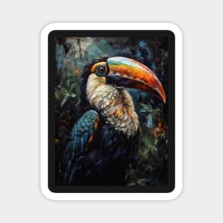 Tropical Beauty: Toucan Oil Painting Magnet