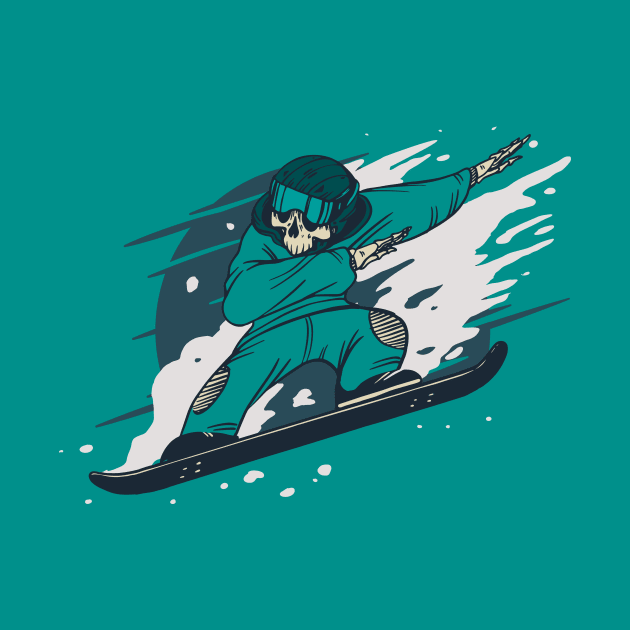 Snowboarding Skeleton by SLAG_Creative