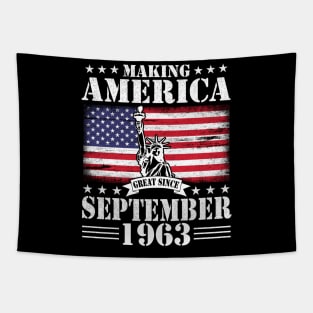 Happy Birthday To Me You Making America Great Since September 1963 57 Years Old Tapestry