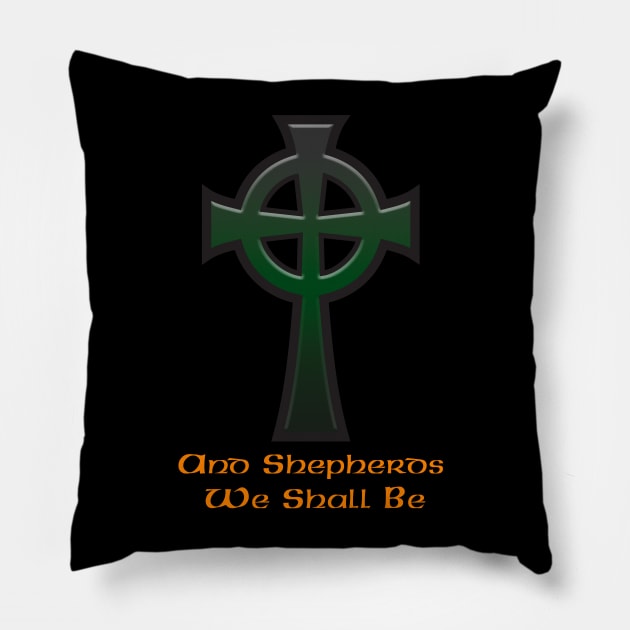 Of Saints and Shepherds Pillow by TrashCanTees