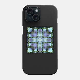 Circuitboard fire Kaleidoscope Pattern (Seamless) 24 Phone Case