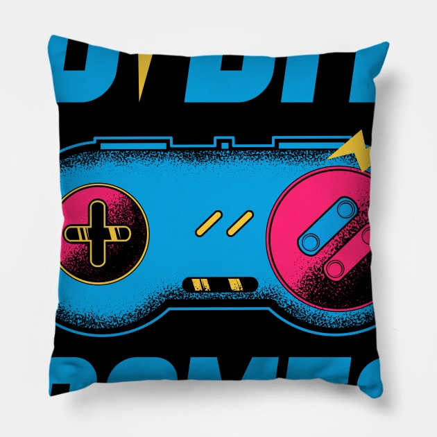 8 bit game Pillow by The Losers Club