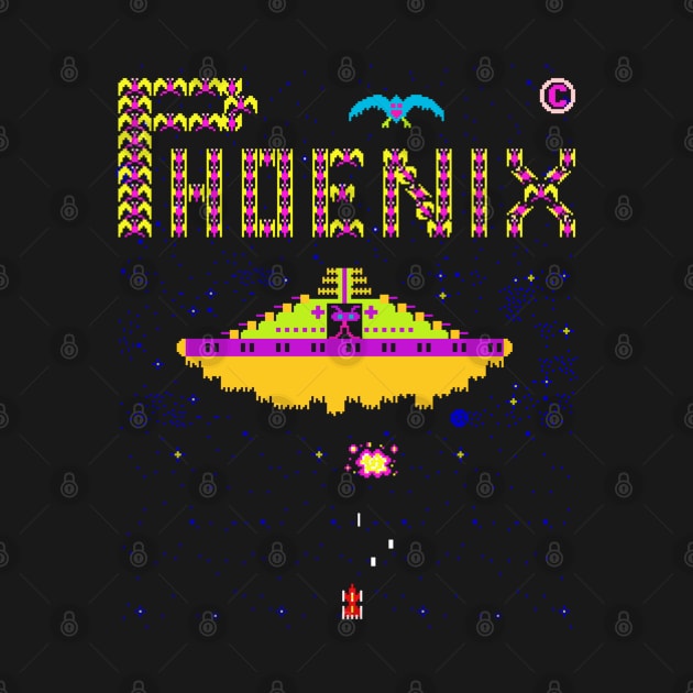 Mod.2 Arcade Phoenix Space Invader Video Game by parashop