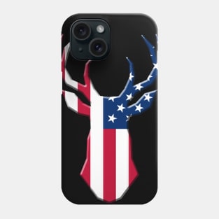 USA Flag Deer Hunting Emblem American Hunters Gift Phone Case