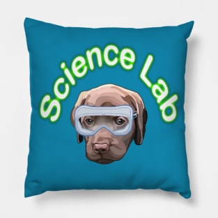 Science Lab Brown Labrador Puppy Dog Pillow