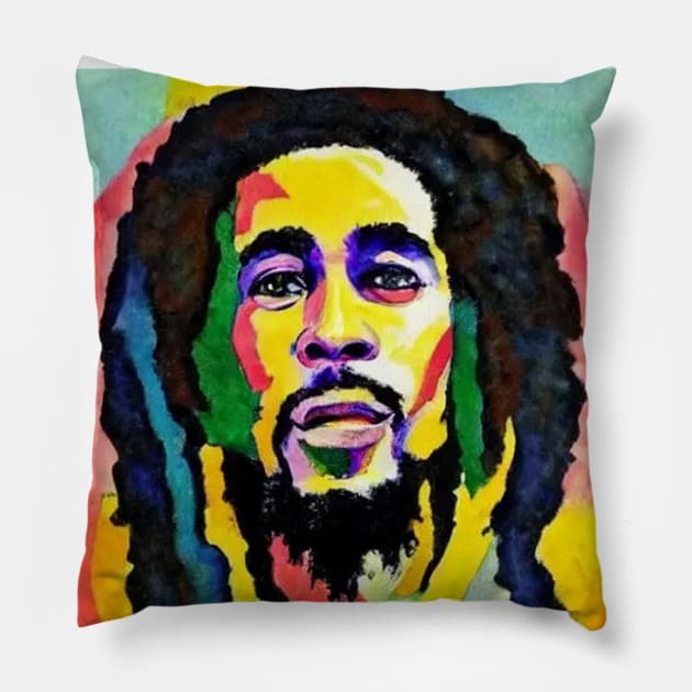 SMILE JAMAICA Pillow by AbstractPlace