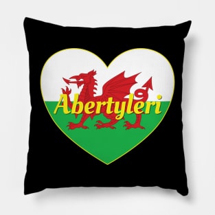 Abertyleri Cymru UK Baner Cymru Calon Pillow