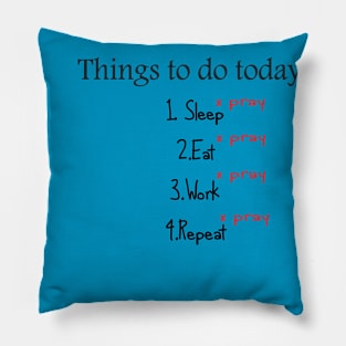 Things to Do (black) Pillow