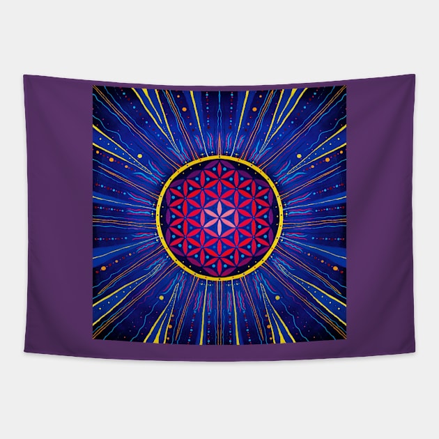 FLOWER of LIFE Tapestry by Valcari Shop