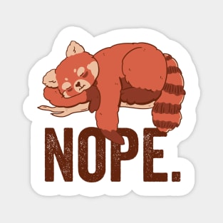 Nope Funny Red Panda Magnet