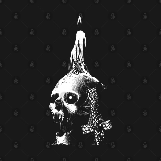Skull cross candle by wildsidecomix