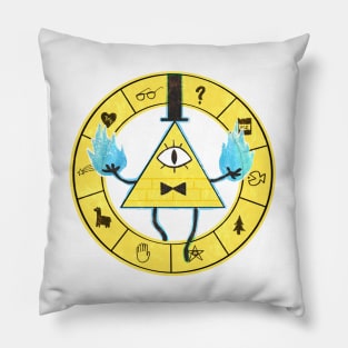 Bill Cipher - Gravity Falls (White background) Pillow