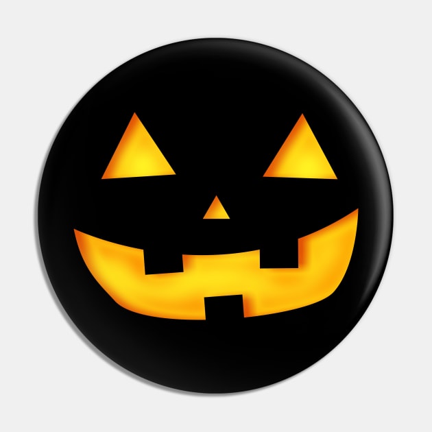 Pumpkin Face Halloween Pin by themadesigns