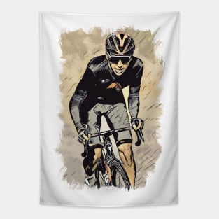 The Cyclist / Abstract fan art / Cycling heroes series #05 Tapestry