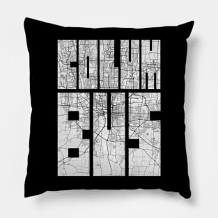 Columbus, Ohio, USA City Map Typography - Light Pillow