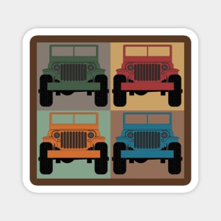 Pop Art Jeeps Magnet