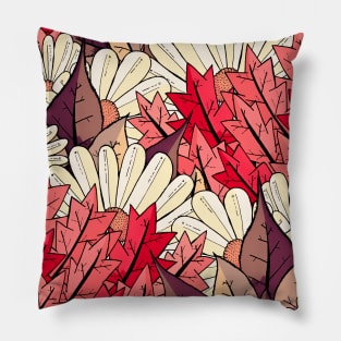 Pink red floral Pillow