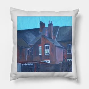 The Back Of Houses, York, England Pillow
