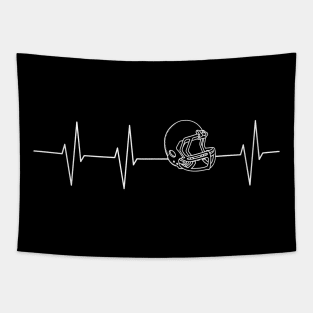 my heart beats for football Tapestry