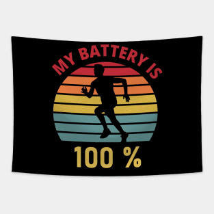 Jogging Running Battery Tapestry