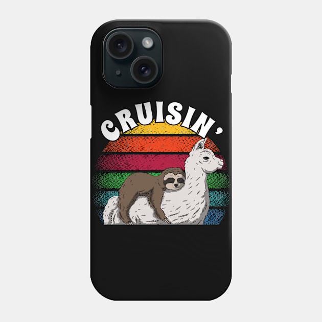 Sloth Sleeping On Llama Cruisin’ Phone Case by RockReflections