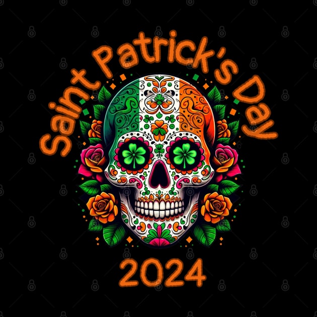 St Patricks Day 2024. Irish Skull Men by BukovskyART