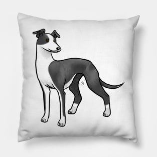 Dog - Whippet - Black and White Pillow