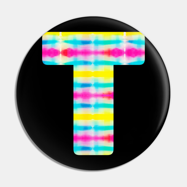 Tie Dye Alphabet T (Uppercase letter t), Letter T