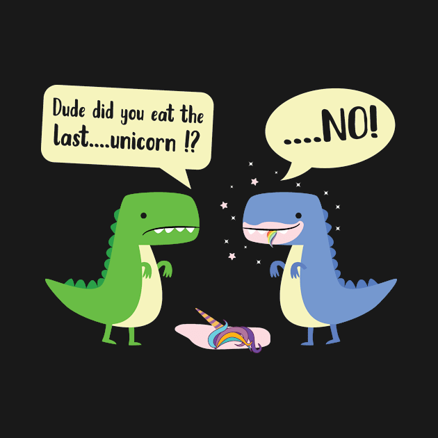 Last Unicorn Funny Dinosaur by PixelArt