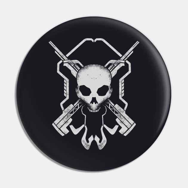 Skull Logo Distressed Graphic Pin by MasliankaStepan