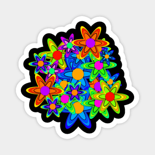 pop art flower design Magnet