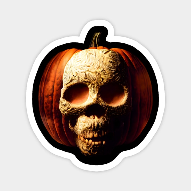 Scary Halloween Pumpkin Art Magnet by Lower Expectations