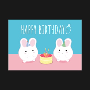 Happy Birthday Party Cute Bunnies T-Shirt