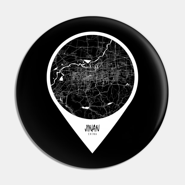 Jinan, China City Map - Travel Pin Pin by deMAP Studio